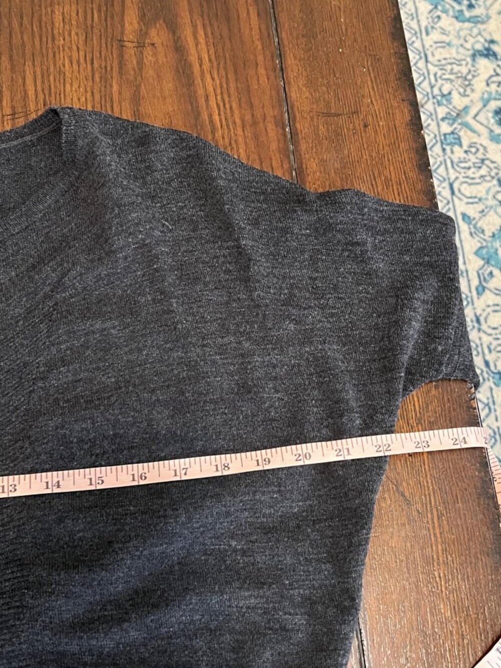 Vince Sweater Tunic Charcoal Ruched Cinched Lightweight Knit Top Shirt S - Picture 8 of 9